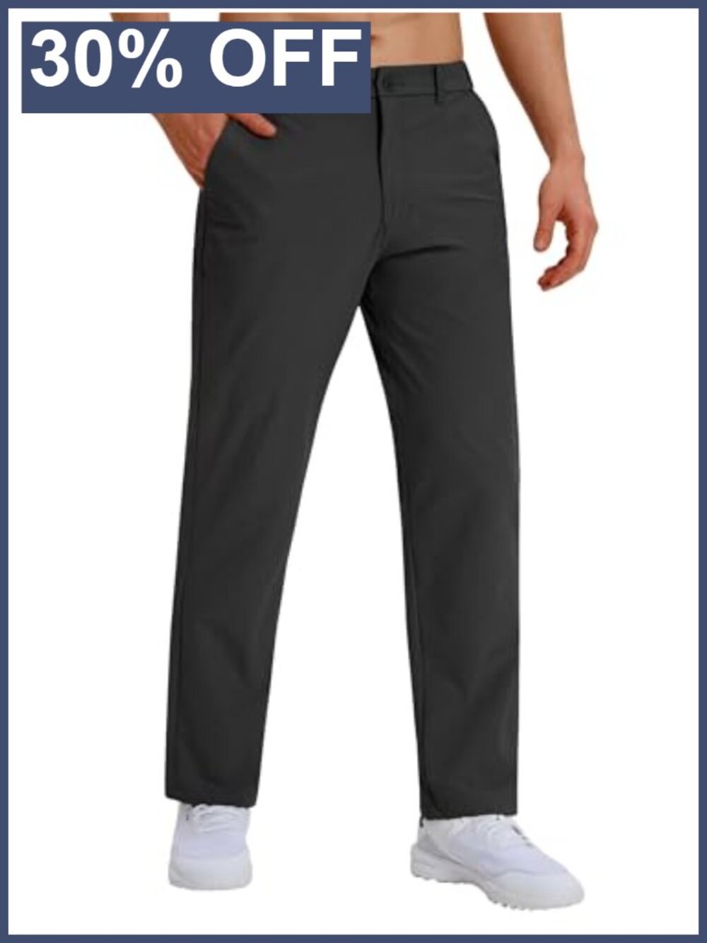 Men's Lightweight Golf Dress Pants 4-Way Stretch Quick Dry Straight Leg